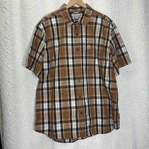 CARHARTT Plaid Short Sleeve Button Down Collared Shirt